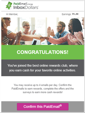 Congratulations! You have joined the best online rewards club, where you earn cash for your favorite online activities.