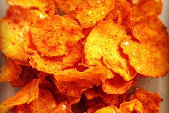 Make microwave sweet potato chips.